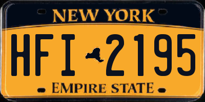 NY license plate HFI2195