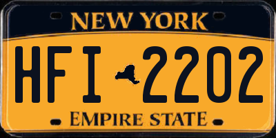 NY license plate HFI2202