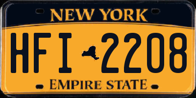 NY license plate HFI2208