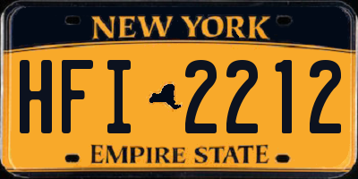 NY license plate HFI2212
