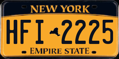 NY license plate HFI2225