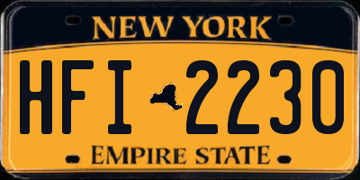 NY license plate HFI2230