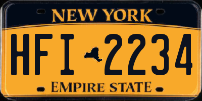 NY license plate HFI2234