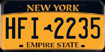 NY license plate HFI2235