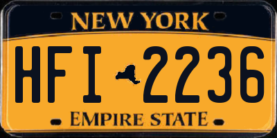 NY license plate HFI2236