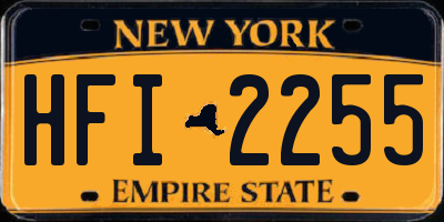 NY license plate HFI2255