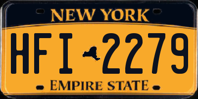 NY license plate HFI2279
