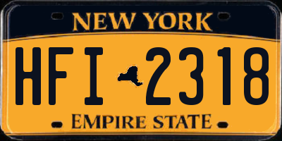 NY license plate HFI2318