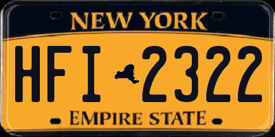 NY license plate HFI2322