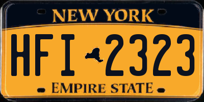 NY license plate HFI2323
