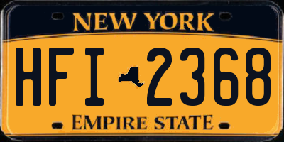 NY license plate HFI2368