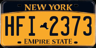 NY license plate HFI2373