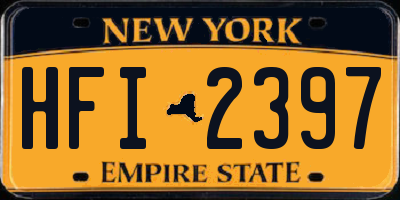 NY license plate HFI2397