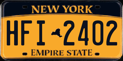 NY license plate HFI2402