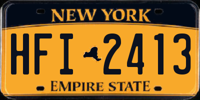NY license plate HFI2413