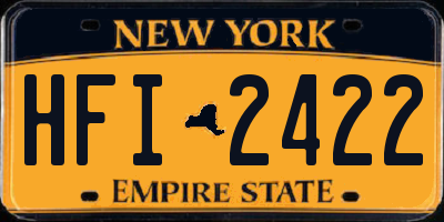 NY license plate HFI2422