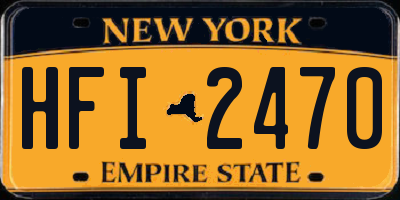 NY license plate HFI2470