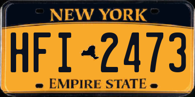 NY license plate HFI2473