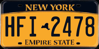 NY license plate HFI2478