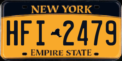 NY license plate HFI2479