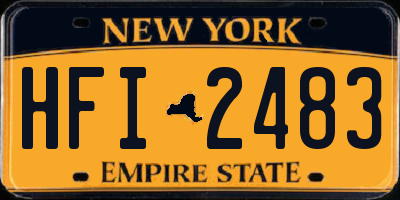 NY license plate HFI2483