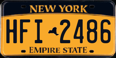 NY license plate HFI2486