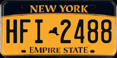 NY license plate HFI2488