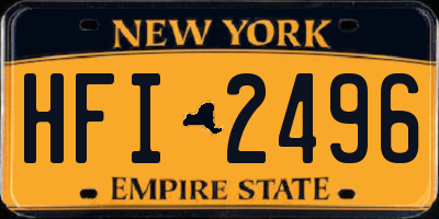 NY license plate HFI2496