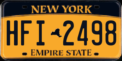 NY license plate HFI2498