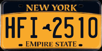 NY license plate HFI2510