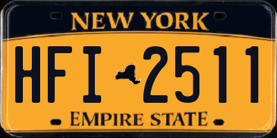 NY license plate HFI2511