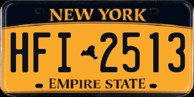 NY license plate HFI2513