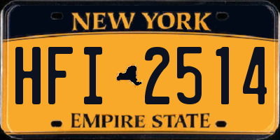 NY license plate HFI2514