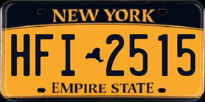 NY license plate HFI2515