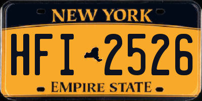NY license plate HFI2526