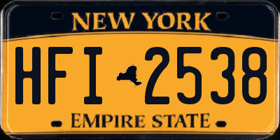 NY license plate HFI2538