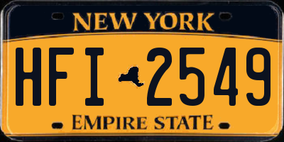 NY license plate HFI2549