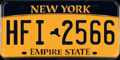 NY license plate HFI2566