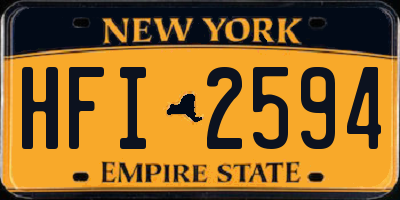 NY license plate HFI2594
