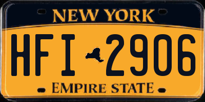 NY license plate HFI2906
