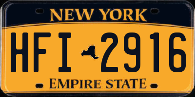NY license plate HFI2916