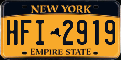 NY license plate HFI2919