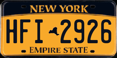 NY license plate HFI2926