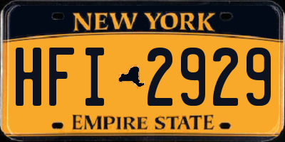 NY license plate HFI2929