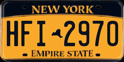 NY license plate HFI2970