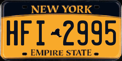 NY license plate HFI2995