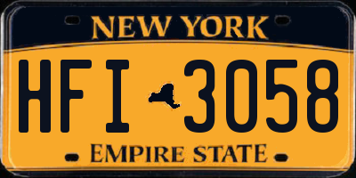 NY license plate HFI3058