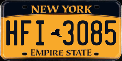 NY license plate HFI3085