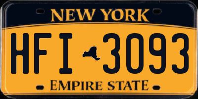 NY license plate HFI3093