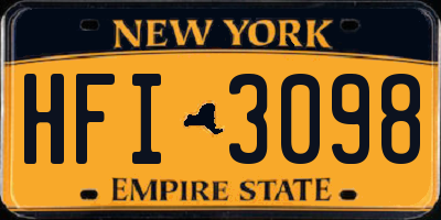 NY license plate HFI3098